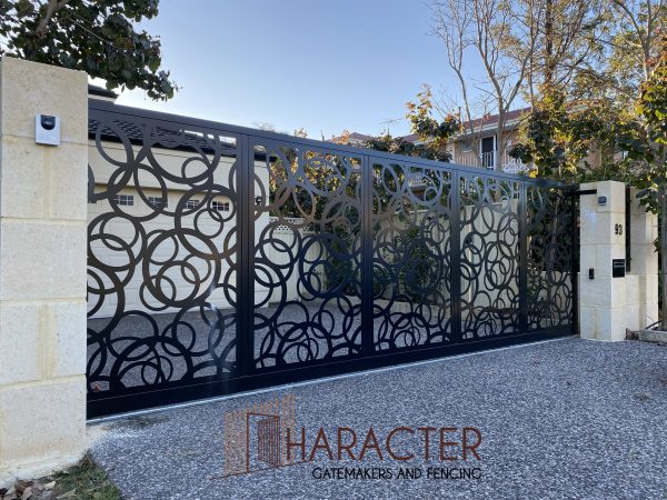 Laser cut sliding gates