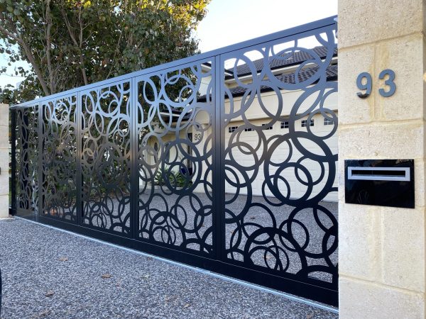 Laser cut sliding gate