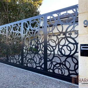 Laser cut sliding gate